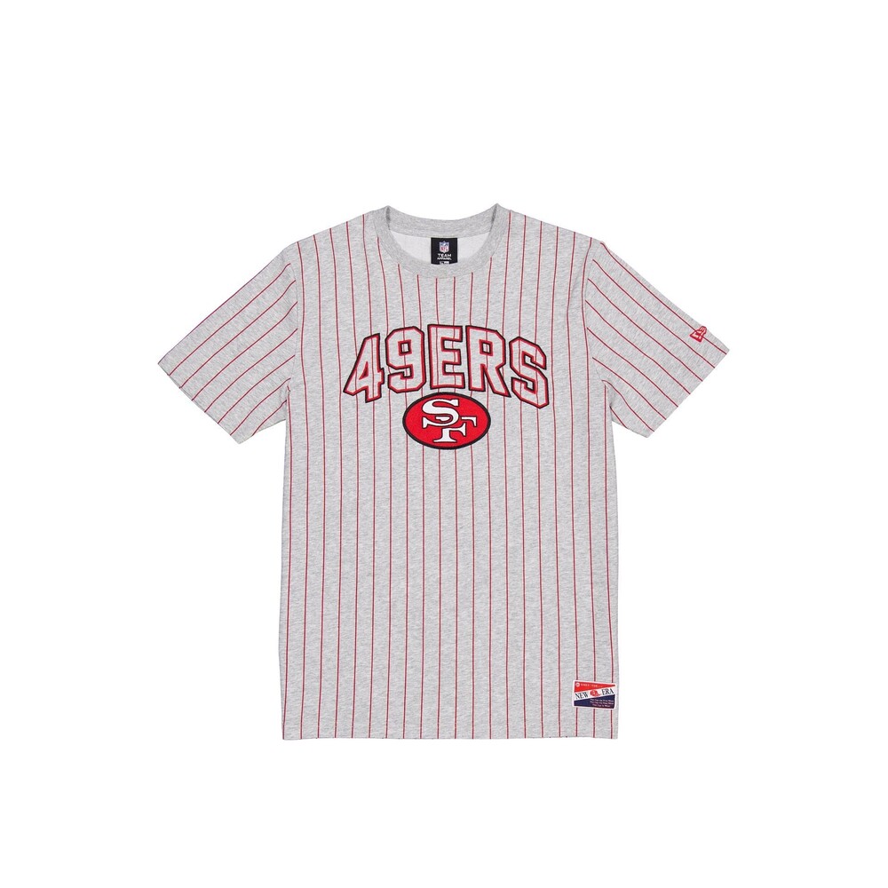 New Era San Francisco 49ers Throwback Gray Pinstripe T-Shirt - Size 3XL